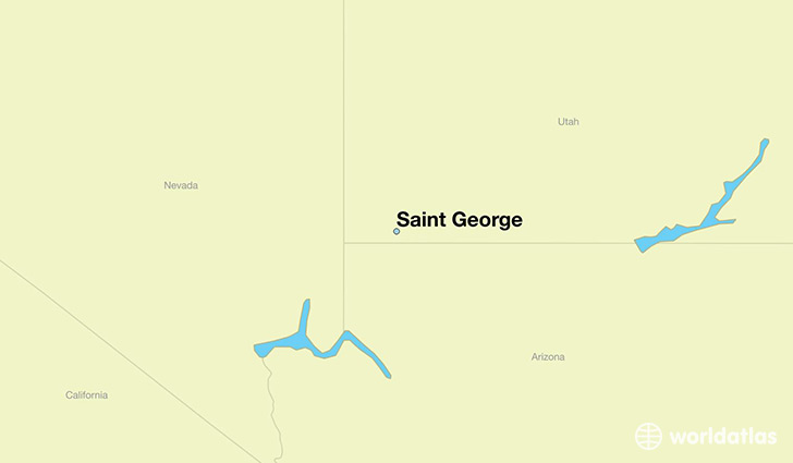 map showing the location of Saint George