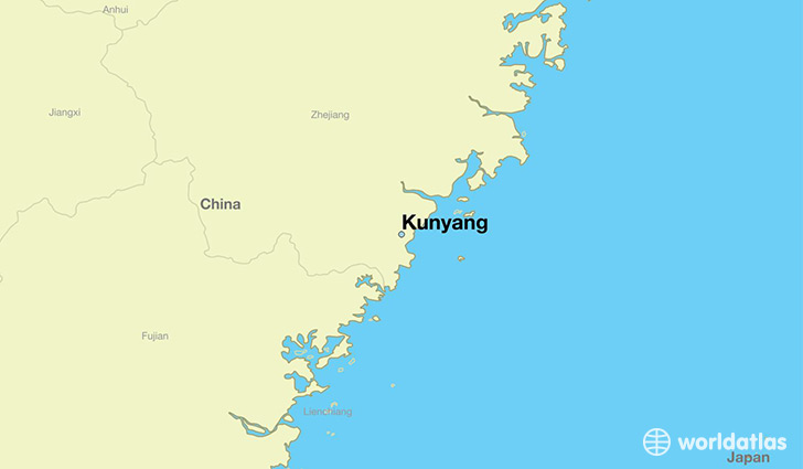 map showing the location of Kunyang