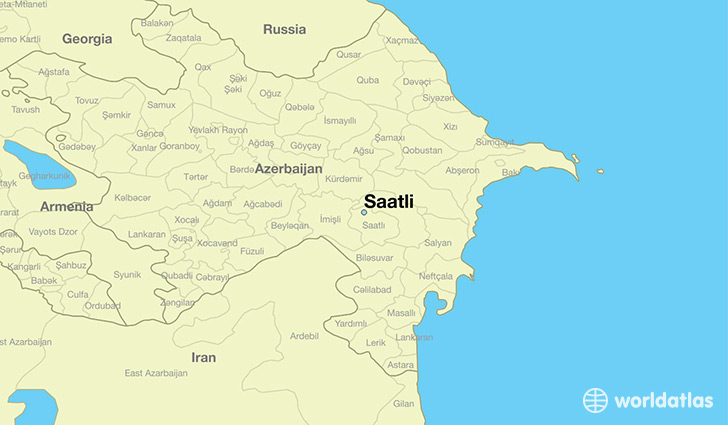 map showing the location of Saatli