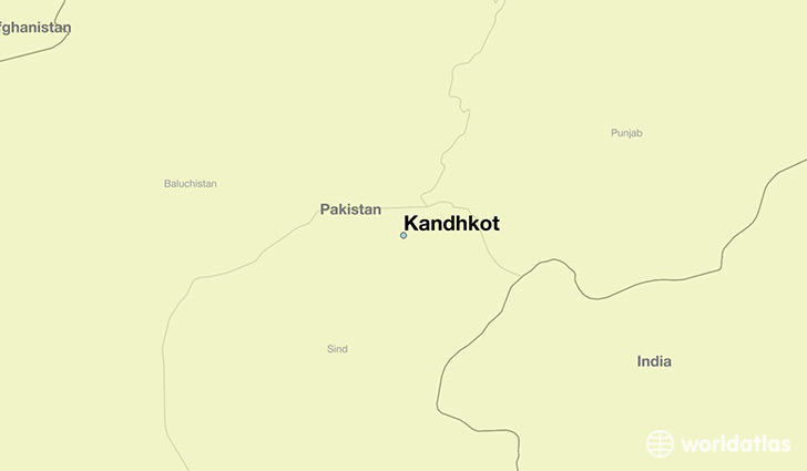 map showing the location of Kandhkot
