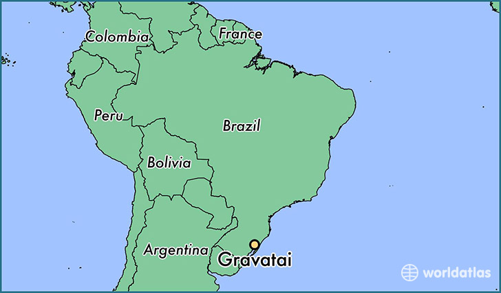 map showing the location of Gravatai