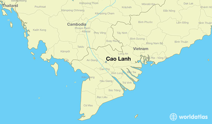 map showing the location of Cao Lanh