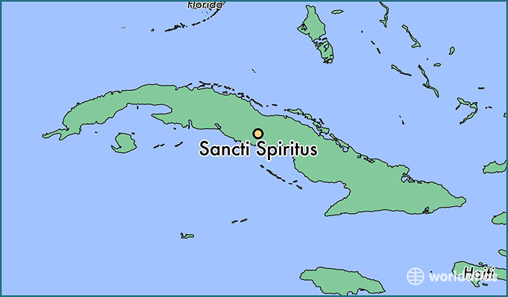 map showing the location of Sancti Spiritus