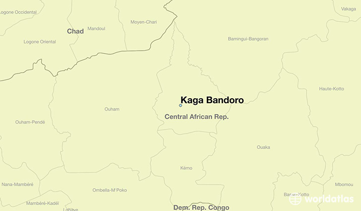 map showing the location of Kaga Bandoro
