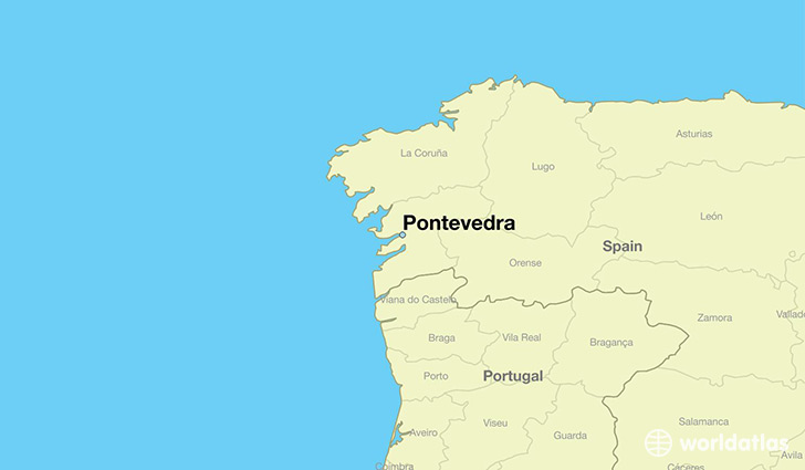 map showing the location of Pontevedra