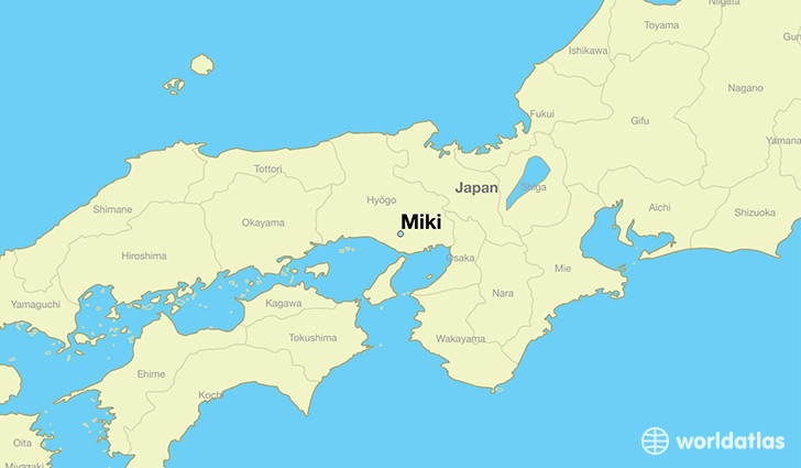 map showing the location of Miki