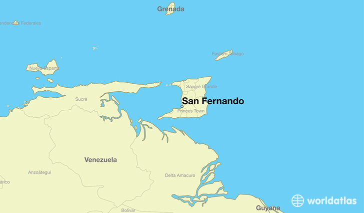 map showing the location of San Fernando