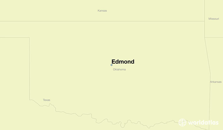 map showing the location of Edmond