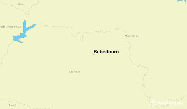 map showing the location of Bebedouro