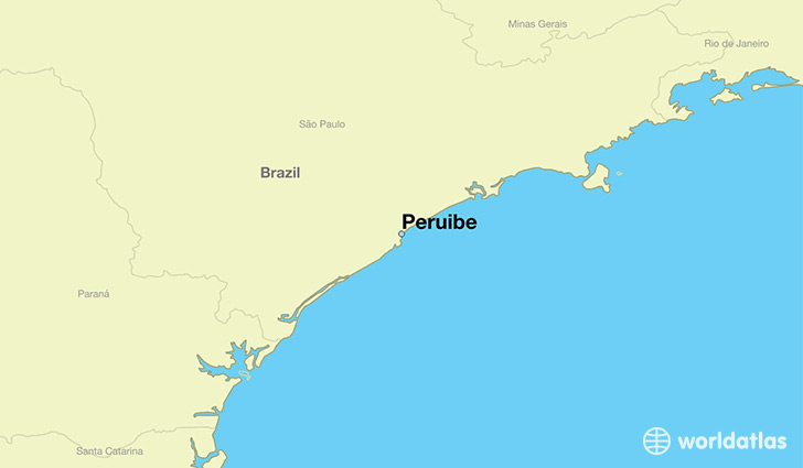 map showing the location of Peruibe