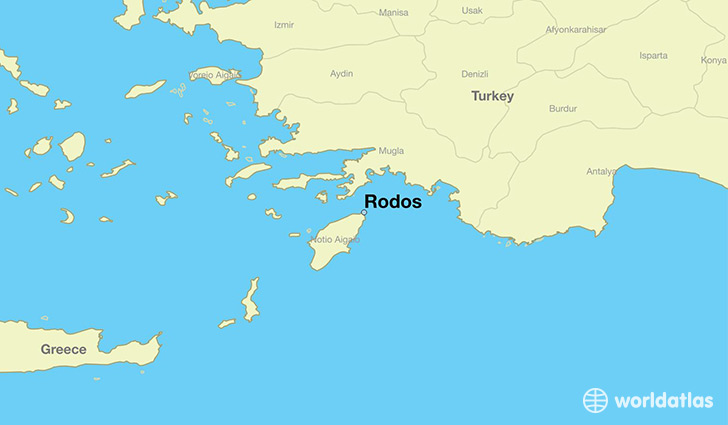 map showing the location of Rodos