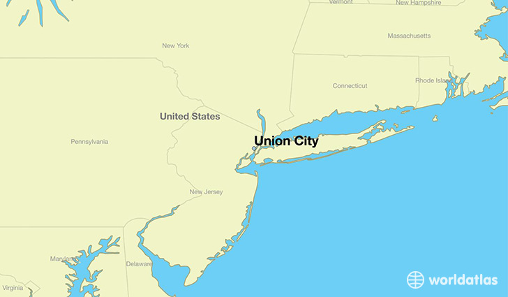 map showing the location of Union City