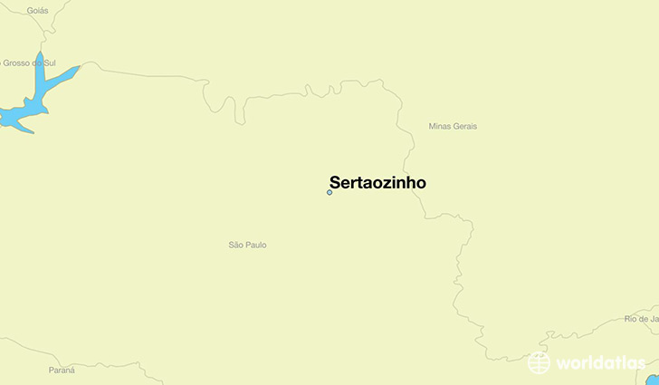 map showing the location of Sertaozinho