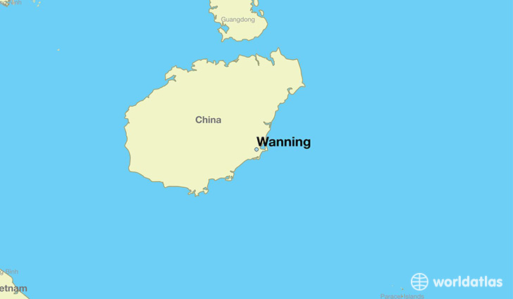 map showing the location of Wanning