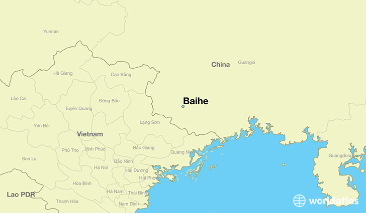 map showing the location of Baihe