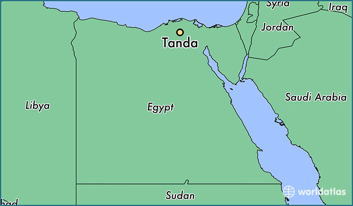 map showing the location of Tanda