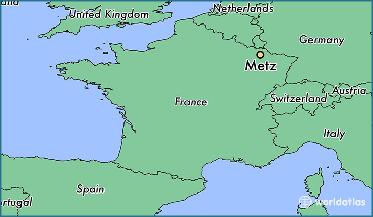 map showing the location of Metz