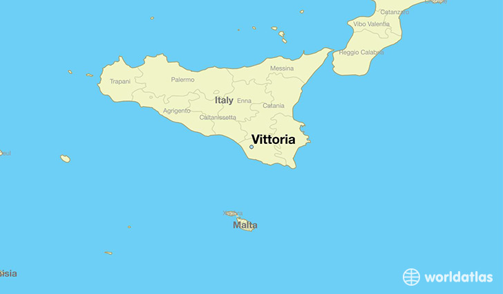 map showing the location of Vittoria