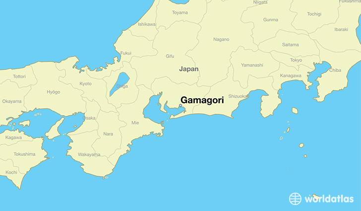 map showing the location of Gamagori