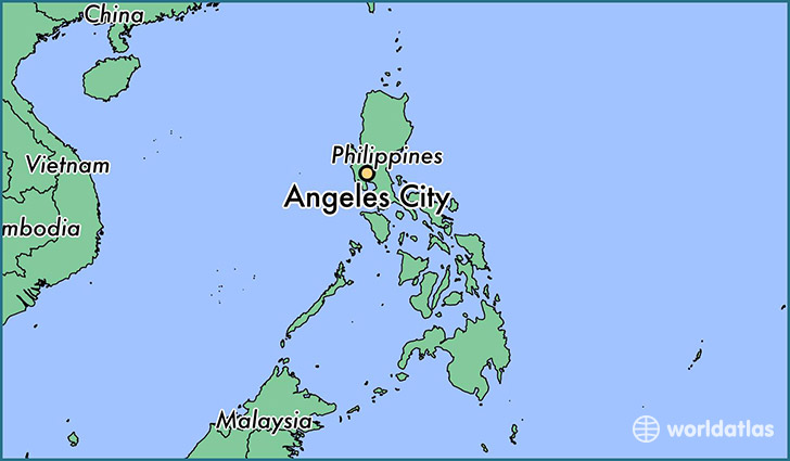 map showing the location of Angeles City