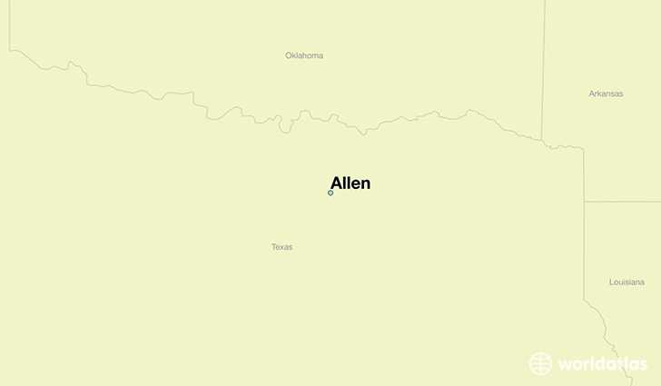 map showing the location of Allen