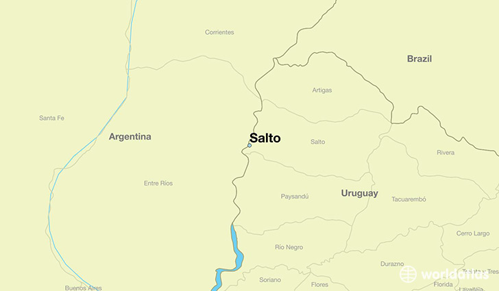 map showing the location of Salto