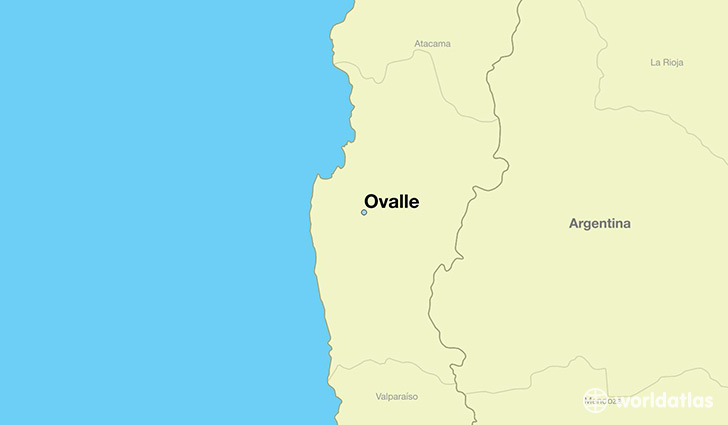 map showing the location of Ovalle