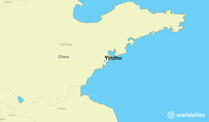 map showing the location of Yinzhu