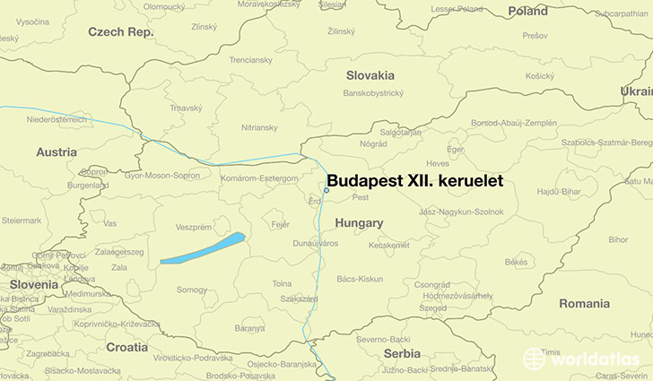 map showing the location of Budapest XII. keruelet