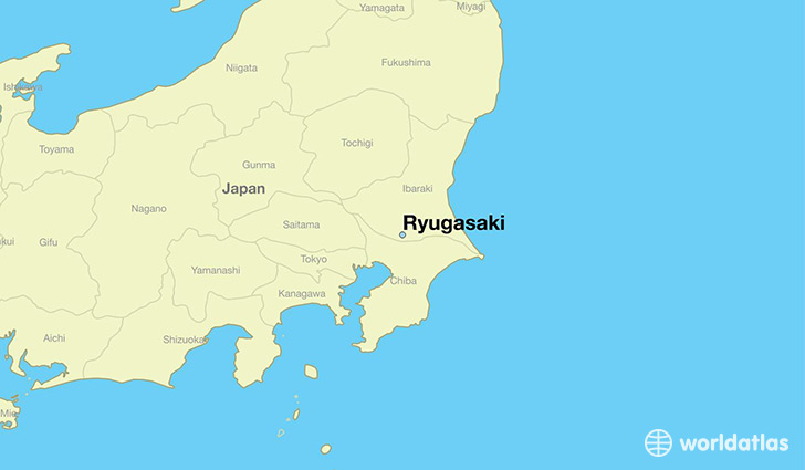 map showing the location of Ryugasaki