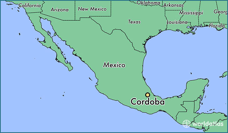 map showing the location of Cordoba