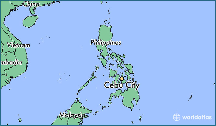 map showing the location of Cebu City