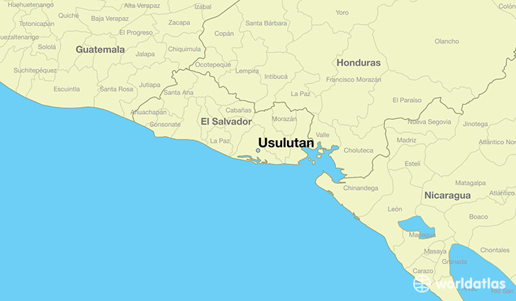 map showing the location of Usulutan