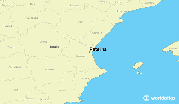 map showing the location of Paterna