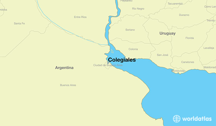 map showing the location of Colegiales