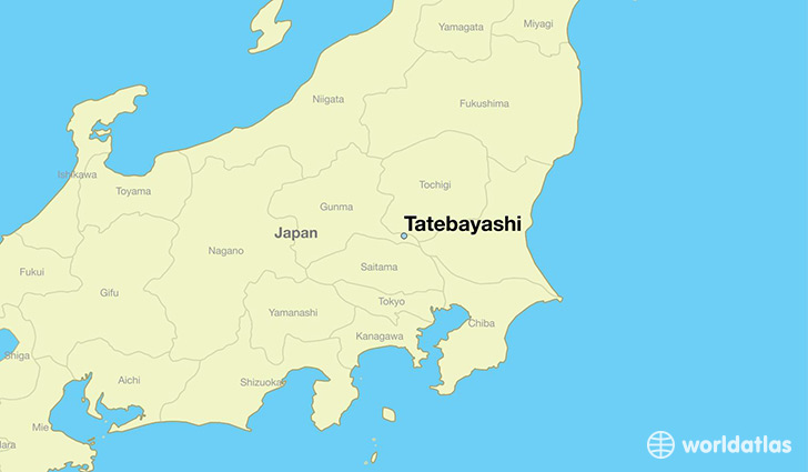 map showing the location of Tatebayashi