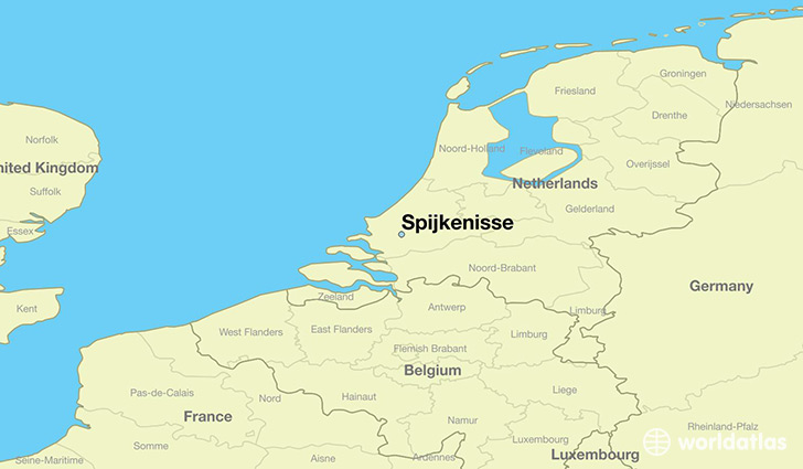 map showing the location of Spijkenisse
