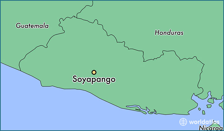 map showing the location of Soyapango