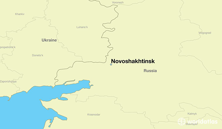 map showing the location of Novoshakhtinsk