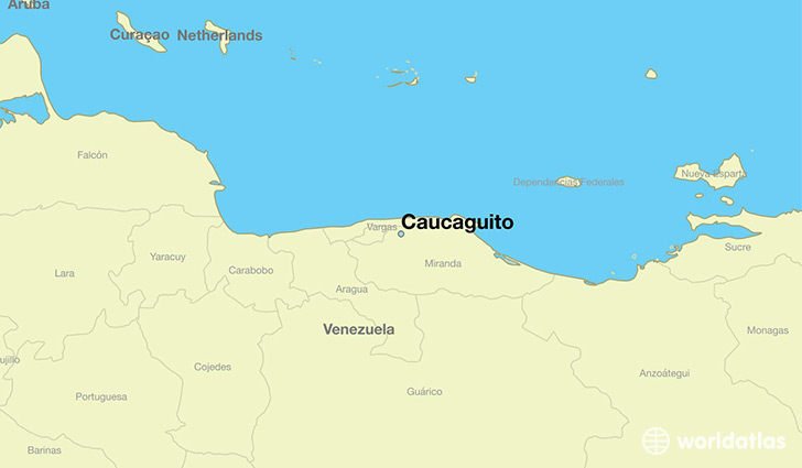 map showing the location of Caucaguito