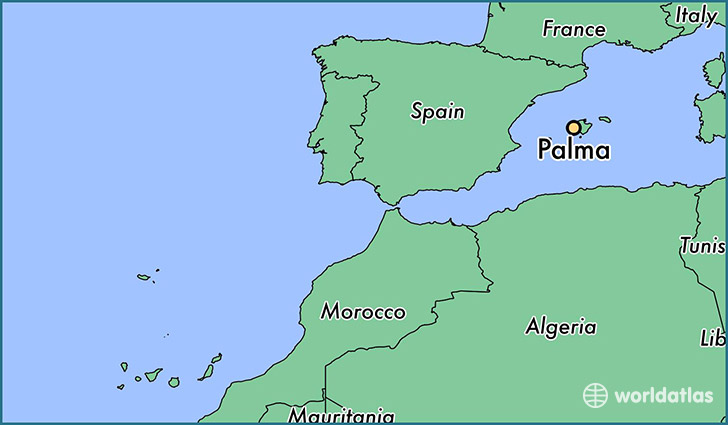 map showing the location of Palma