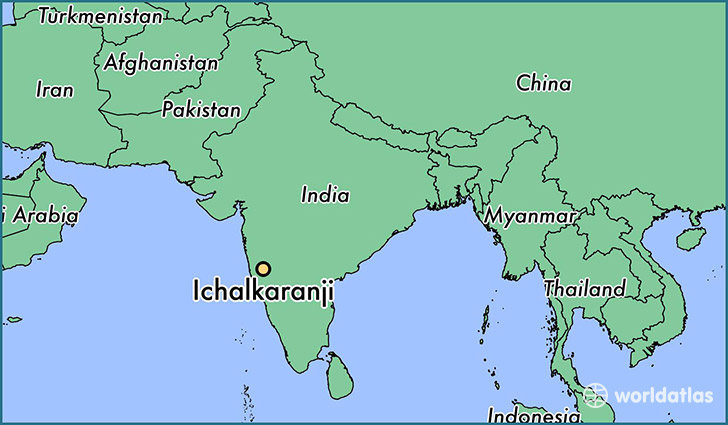map showing the location of Ichalkaranji