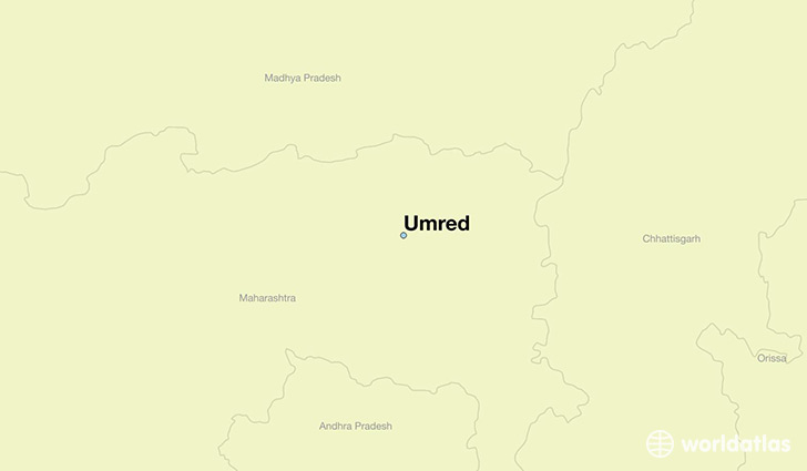 map showing the location of Umred