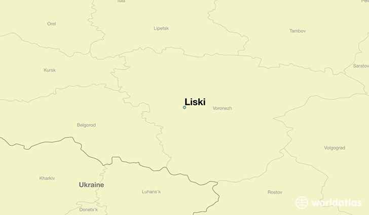 map showing the location of Liski