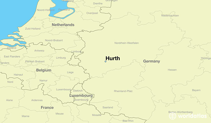 map showing the location of Hurth
