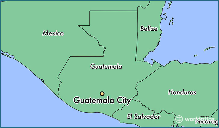 map showing the location of Guatemala City