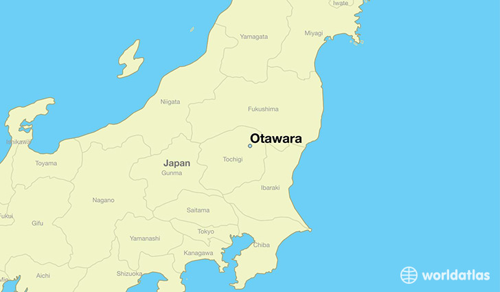 map showing the location of Otawara