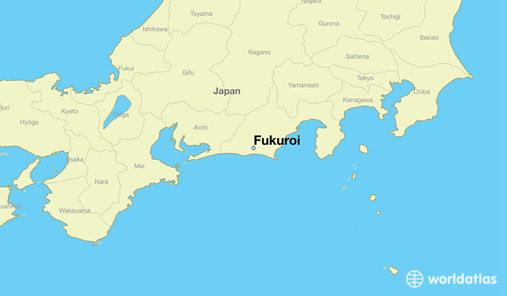map showing the location of Fukuroi