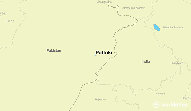 map showing the location of Pattoki