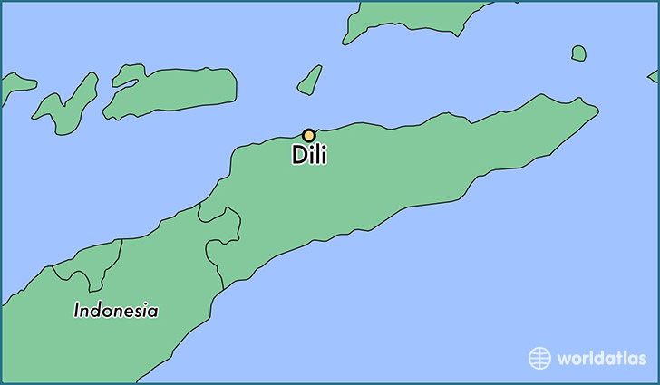 map showing the location of Dili